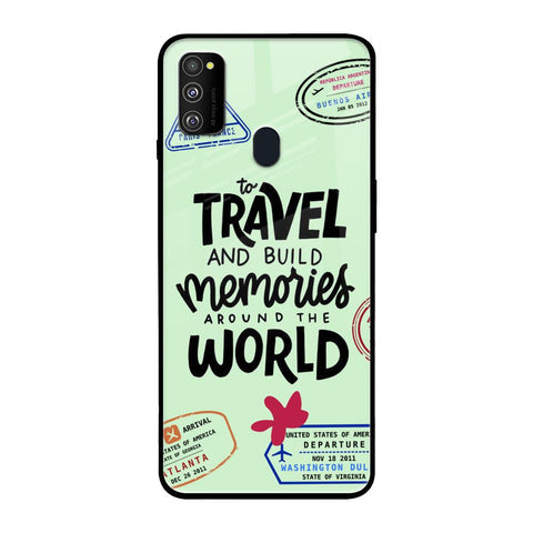 Travel Stamps Glossy Case for Samsung Galaxy M30s