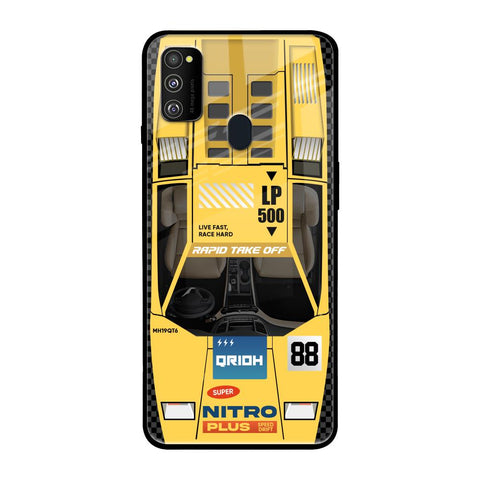 Yellow Racing Car Glossy Case for Samsung Galaxy M30s