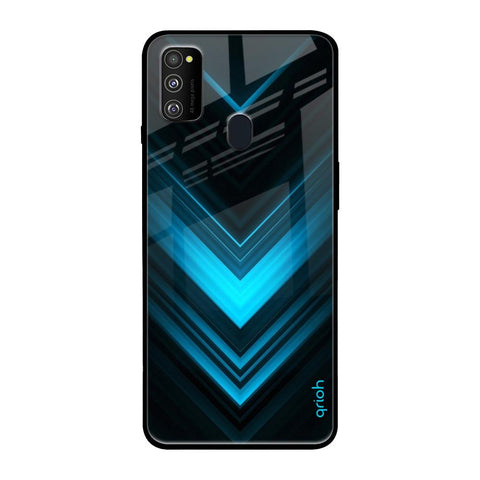 Vertical Blue Arrow Glossy Case For Samsung Galaxy M30s