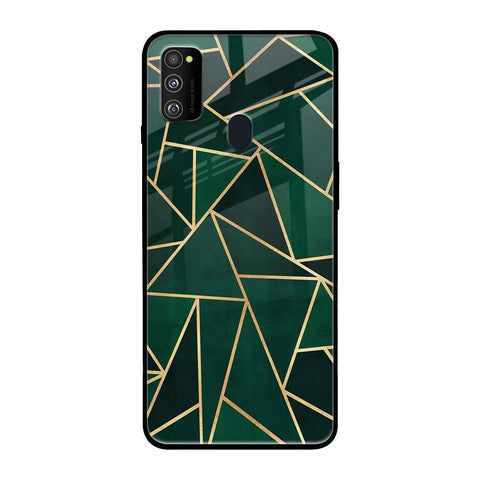 Abstract Green Glossy Case For Samsung Galaxy M30s