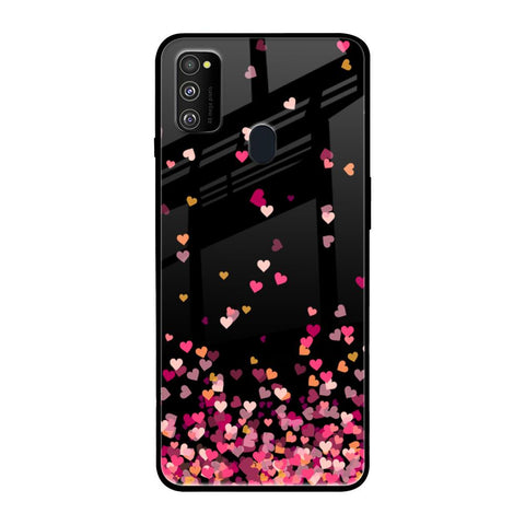 Heart Rain Fall Glossy Case For Samsung Galaxy M30s