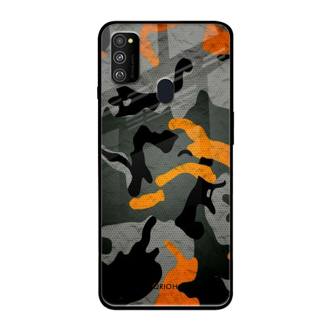 Camouflage Orange Glossy Case For Samsung Galaxy M30s