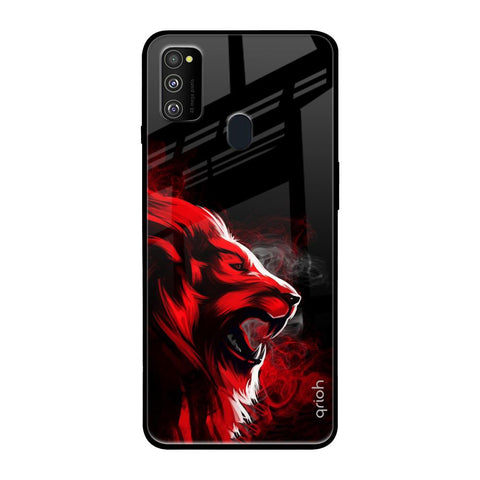 Red Angry Lion Glossy Case for Samsung Galaxy M30s