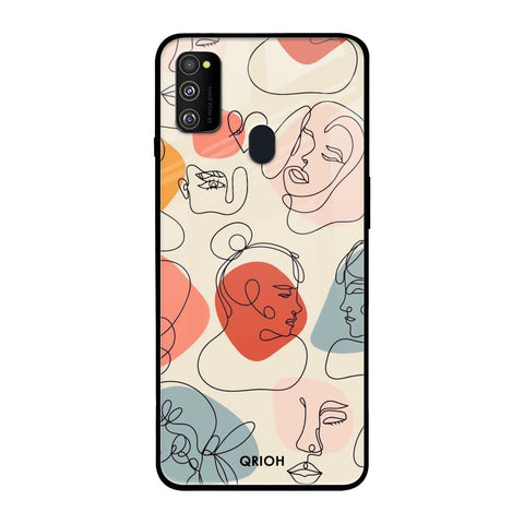 Abstract Faces Glossy Case for Samsung Galaxy M30s