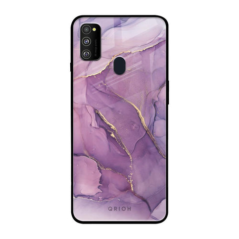 Purple Gold Marble Glossy Case for Samsung Galaxy M30s