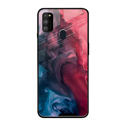 Blue & Red Smoke Glossy Case for Samsung Galaxy M30s