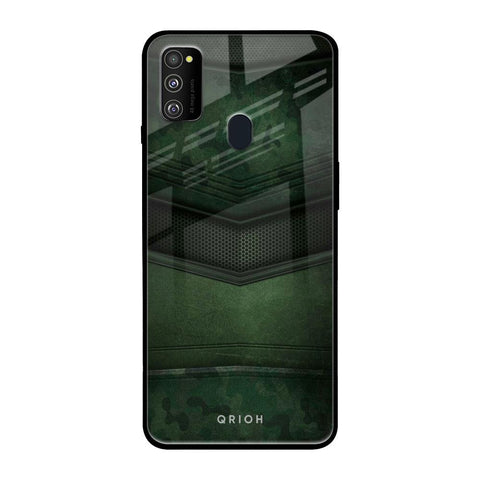 Green Leather Glossy Case for Samsung Galaxy M30s