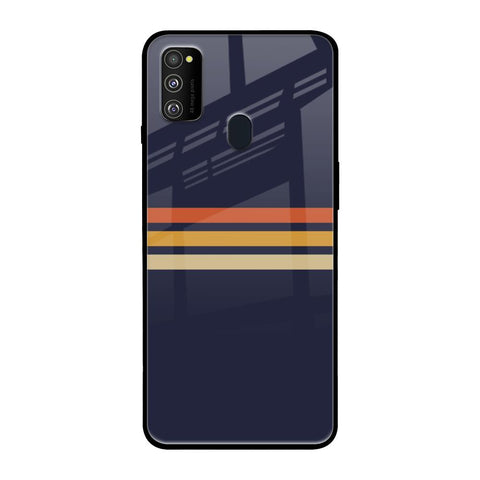 Tricolor Stripes Glossy Case For Samsung Galaxy M30s