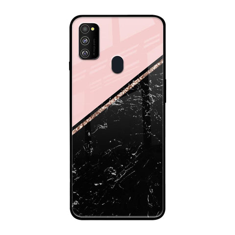 Marble Texture Pink Glossy Case For Samsung Galaxy M30s