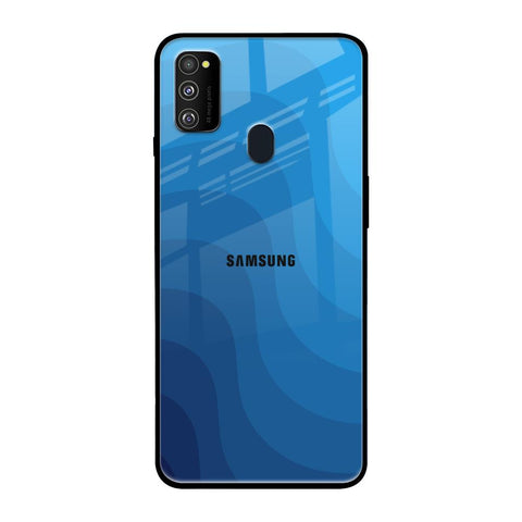 Blue Wave Abstract Glossy Case for Samsung Galaxy M30s