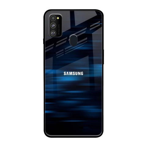 Blue Rough Abstract Glossy Case for Samsung Galaxy M30s