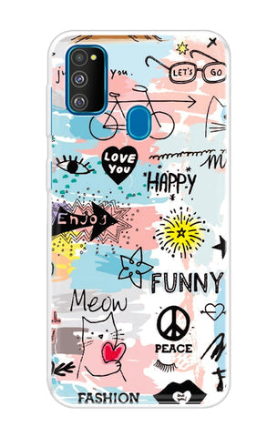 Happy Doodle Soft Cover for Samsung Galaxy M30s