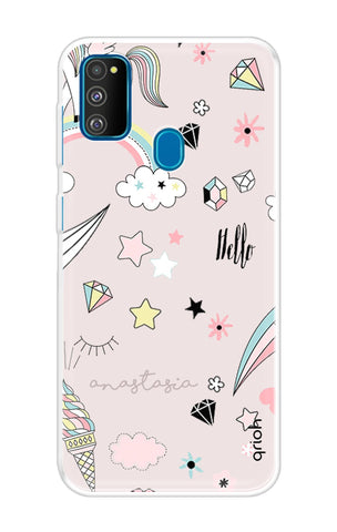 Unicorn Doodle Soft Cover For Samsung Galaxy M30s