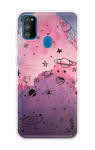 Space Doodles Art Soft Cover For Samsung Galaxy M30s