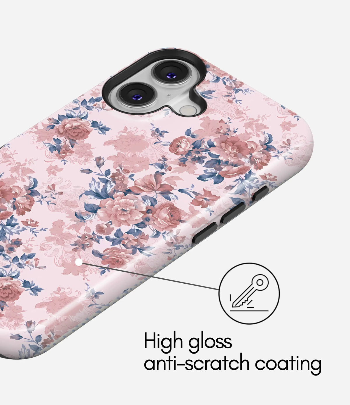 Rosewood Bloom Premium Tough Shining Phone Case (Double Layer) Available For All iPhone Models