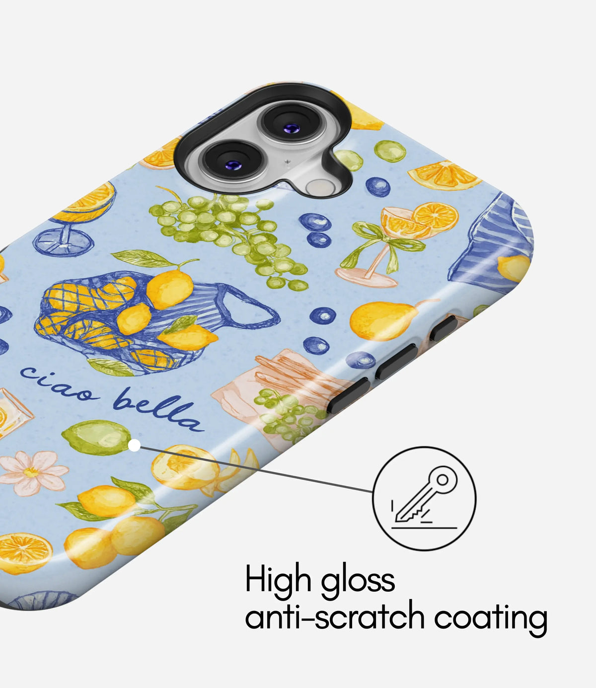 Sicilian Summer Premium Tough Shining Phone Case (Double Layer) Available For All iPhone Models