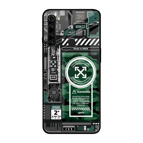 Green Camo Circuit Glossy Case for Xiaomi Redmi Note 8