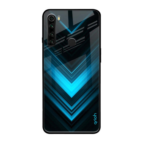 Vertical Blue Arrow Glossy Case For Xiaomi Redmi Note 8