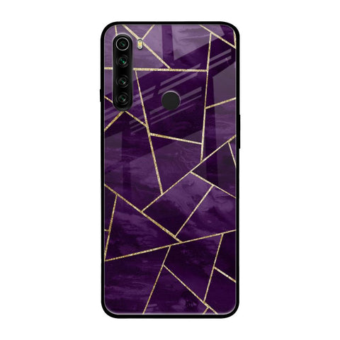 Geometric Purple Glossy Case For Xiaomi Redmi Note 8