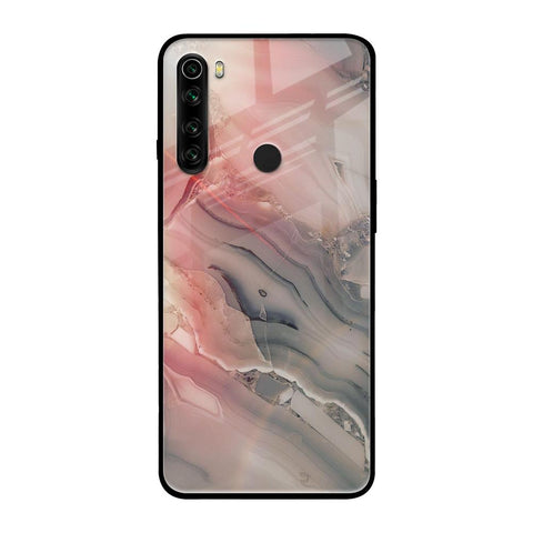 Pink And Grey Marble Glossy Case For Xiaomi Redmi Note 8