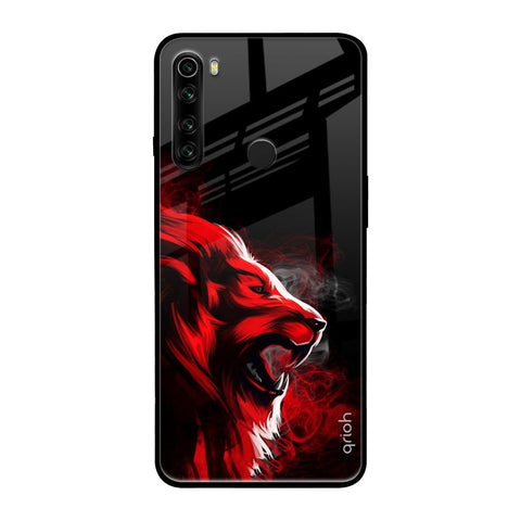 Red Angry Lion Glossy Case for Xiaomi Redmi Note 8