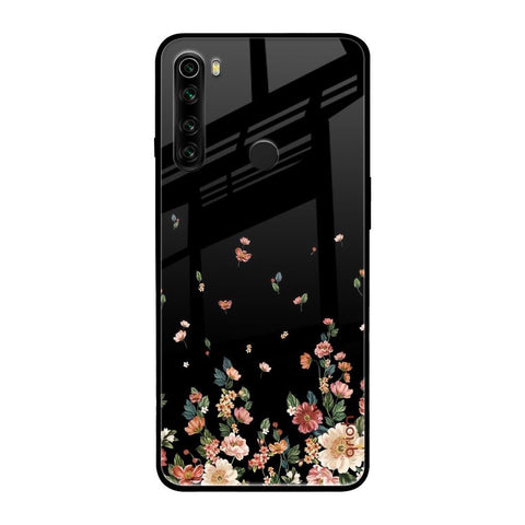 Floating Floral Print Glossy Case for Xiaomi Redmi Note 8