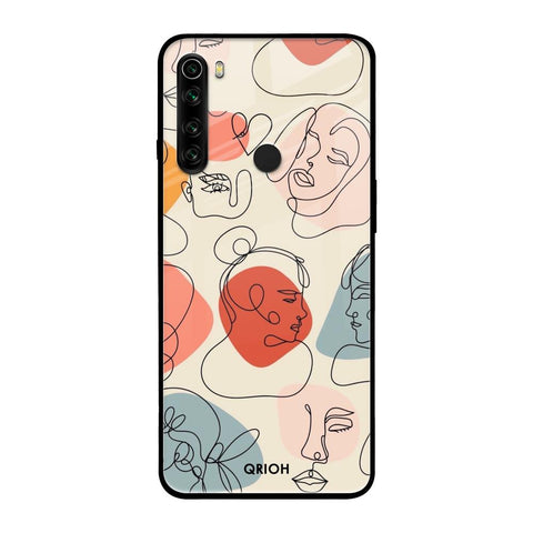 Abstract Faces Glossy Case for Xiaomi Redmi Note 8
