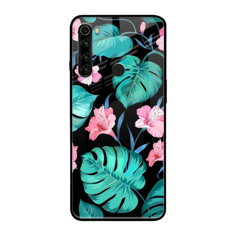 Tropical Leaves & Pink Flowers Glossy case for Xiaomi Redmi Note 8