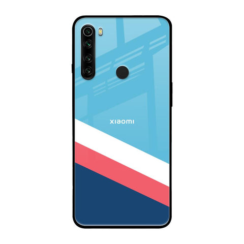 Pink & White Stripes Glossy Case For Xiaomi Redmi Note 8