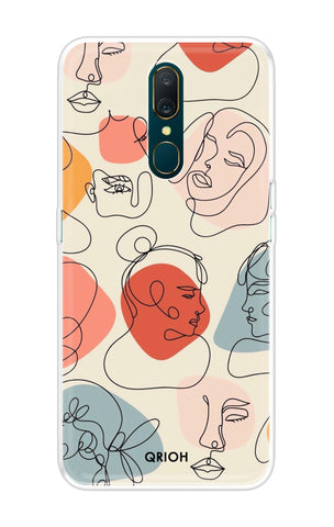 Abstract Faces Soft Cover for Oppo A9