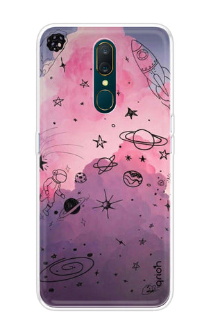 Space Doodles Art Soft Cover For Oppo A9