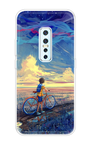 Riding Bicycle to Dreamland Soft Cover for Vivo V17 Pro