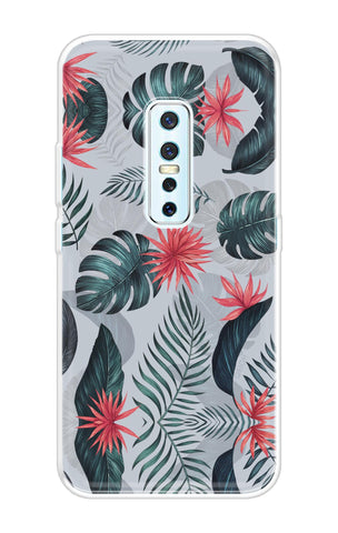 Retro Floral Leaf Soft Cover for Vivo V17 Pro