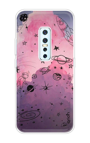 Space Doodles Art Soft Cover For Vivo V17 Pro