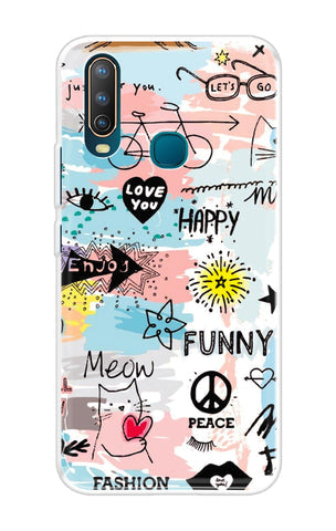 Happy Doodle Soft Cover for Vivo U10