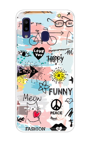 Happy Doodle Soft Cover for Samsung Galaxy M10s