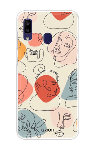 Abstract Faces Soft Cover for Samsung Galaxy M10s