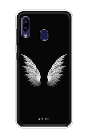 White Angel Wings Soft Cover for Samsung Galaxy M10s