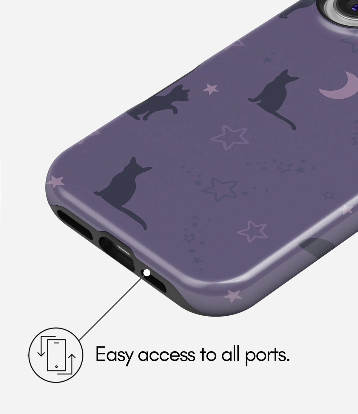 Cosmic Cats Premium Tough Shining Phone Case (Double Layer) Available For All iPhone Models