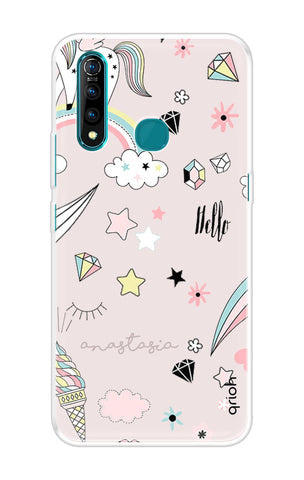 Unicorn Doodle Soft Cover For Vivo Z5X