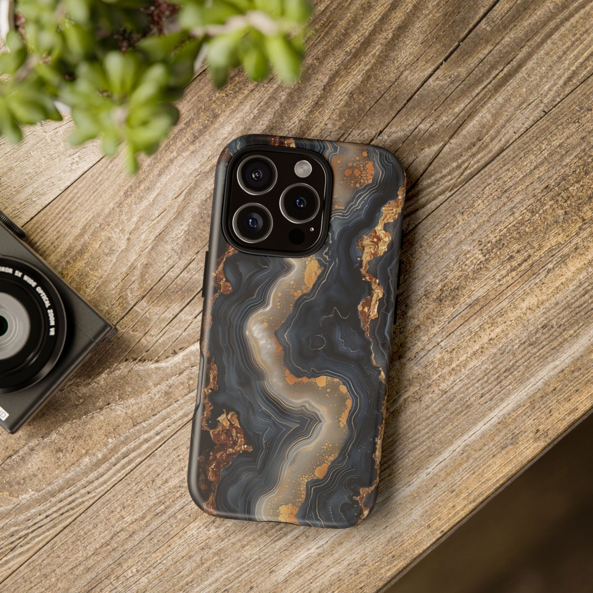 Midnight Agate Premium Tough Shining Phone Case (Double Layer) Available For All iPhone Models