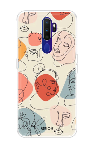 Abstract Faces Soft Cover for Oppo A9 2020