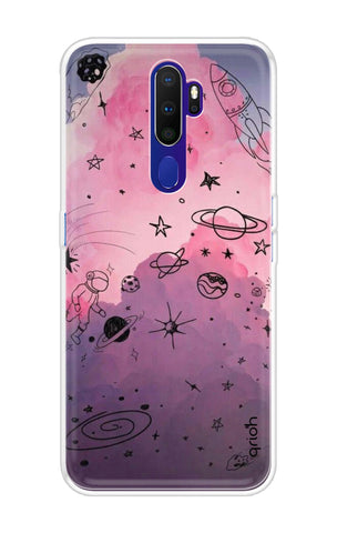 Space Doodles Art Soft Cover For Oppo A9 2020