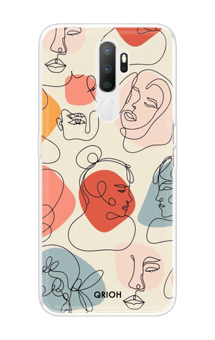 Abstract Faces Soft Cover for Oppo A5 2020
