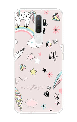 Unicorn Doodle Soft Cover For Oppo A5 2020
