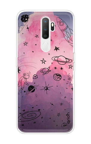 Space Doodles Art Soft Cover For Oppo A5 2020