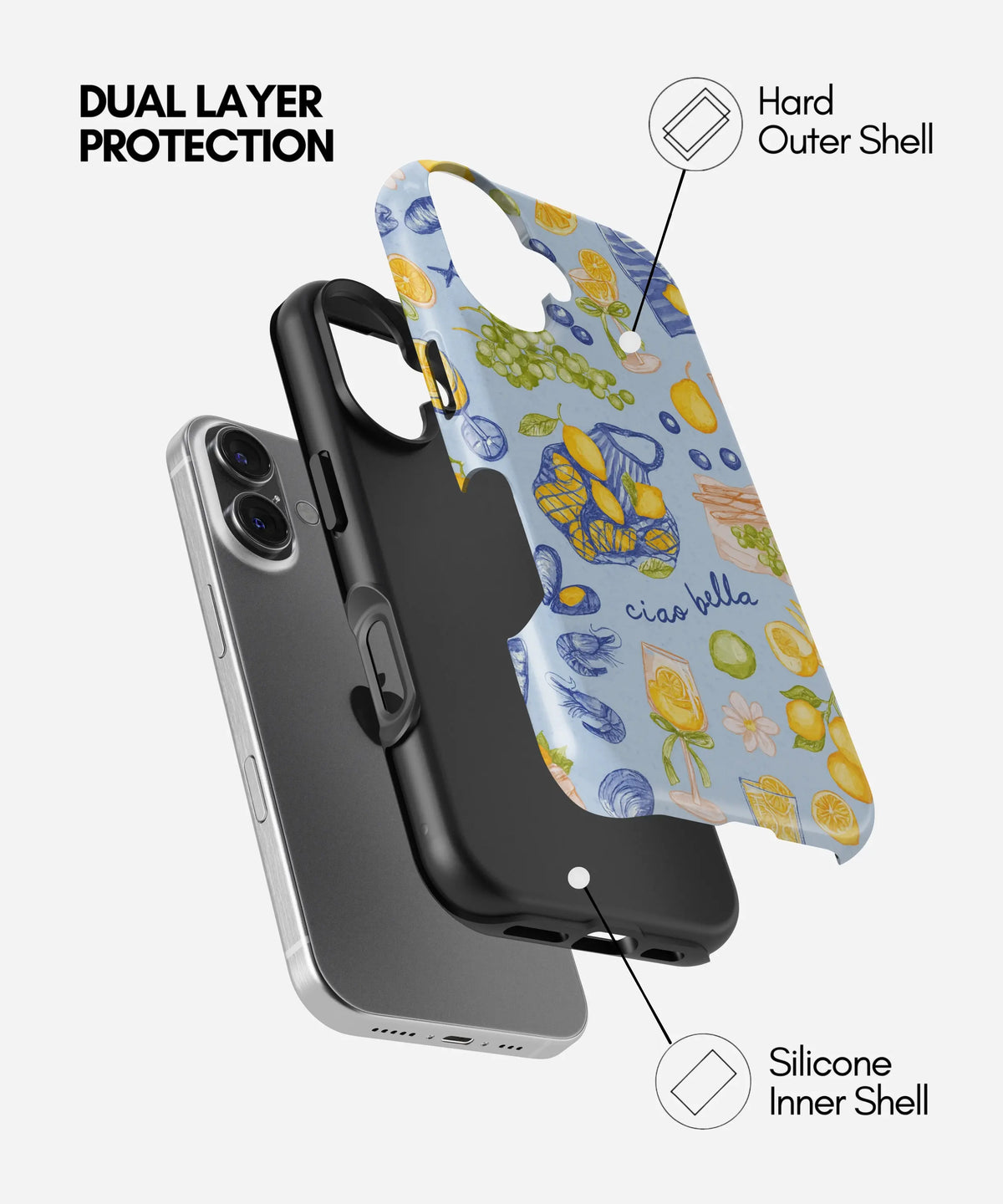 Sicilian Summer Premium Tough Shining Phone Case (Double Layer) Available For All iPhone Models