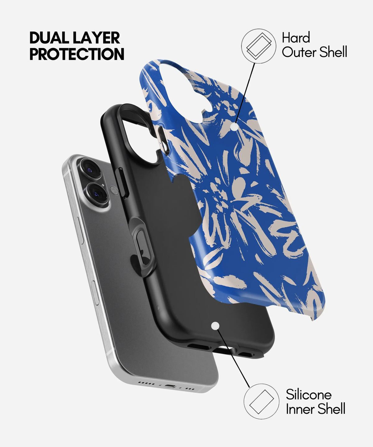 Electric Bloom Premium Tough Shining Phone Case (Double Layer) Available For All iPhone Models