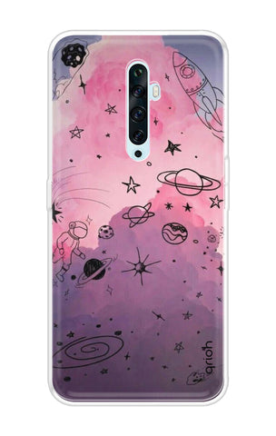 Space Doodles Art Soft Cover For Oppo Reno2 F