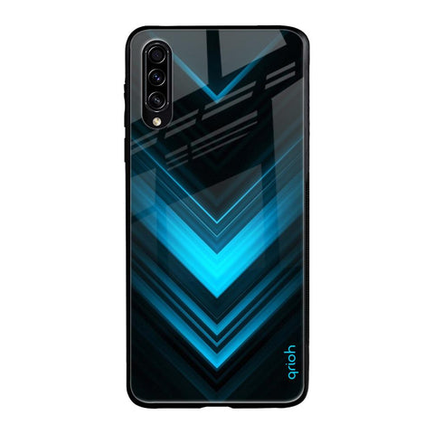Vertical Blue Arrow Glossy Case For Samsung Galaxy A70s